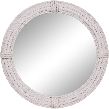 White Rope Wall Mirror 36" Round