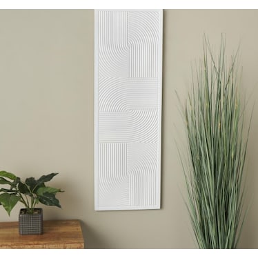 White Wood Wall Panel Decor 16"W x 48"H