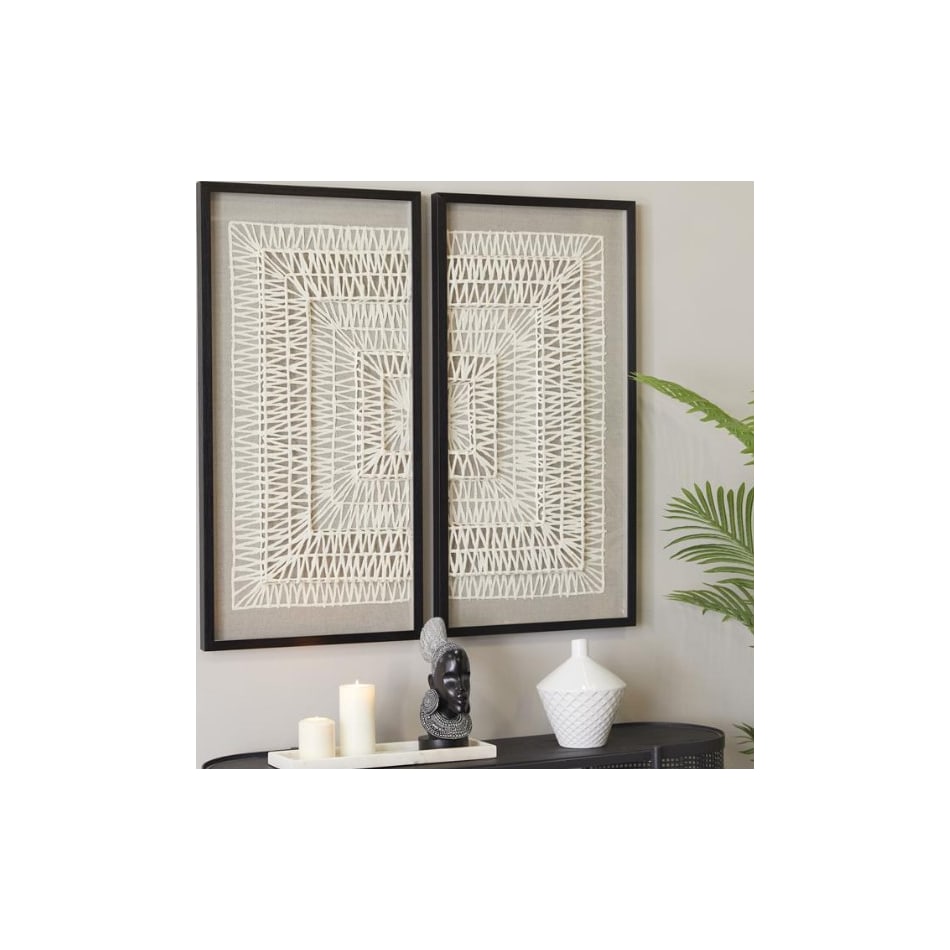 umai white wood plaques set  