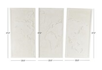 umai white wood plaques set  