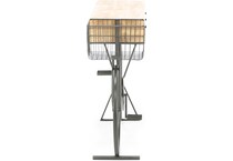 umai wood grain hall entry table iron  