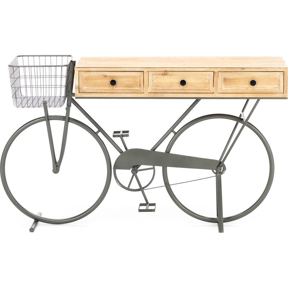 umai wood grain hall entry table iron  
