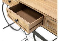 umai wood grain hall entry table iron  