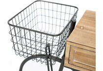 umai wood grain hall entry table iron  