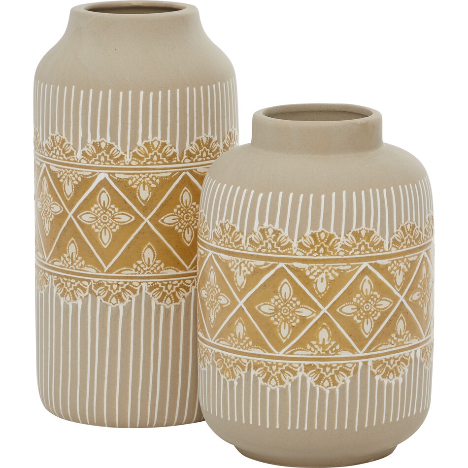 umai yellow jar vase bowl plate set  