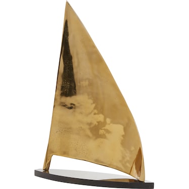 Large Gold Metal Sailboat 18"W x 24"H