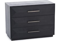 universal furniture international black three drawer   