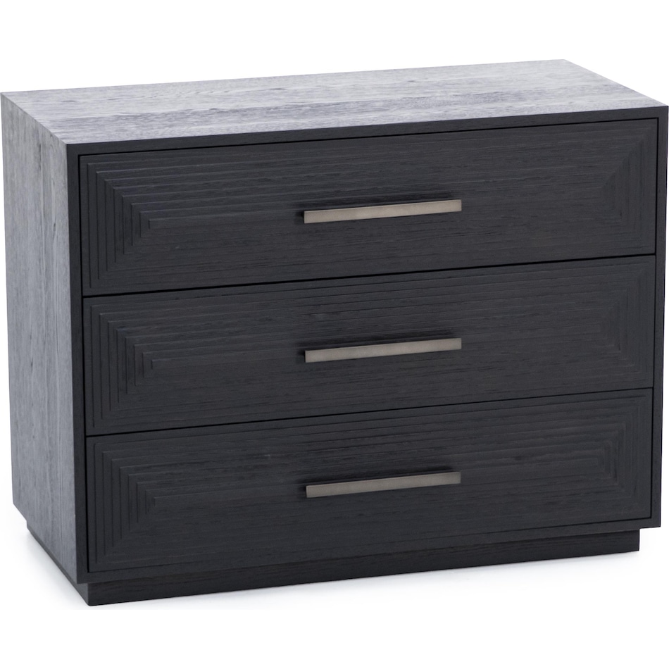 universal furniture international black three drawer   