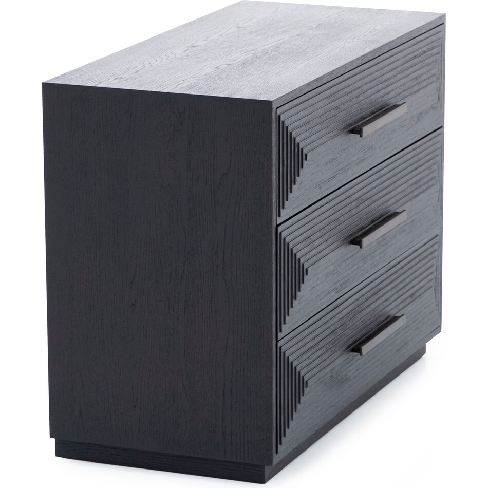 universal furniture international black three drawer   