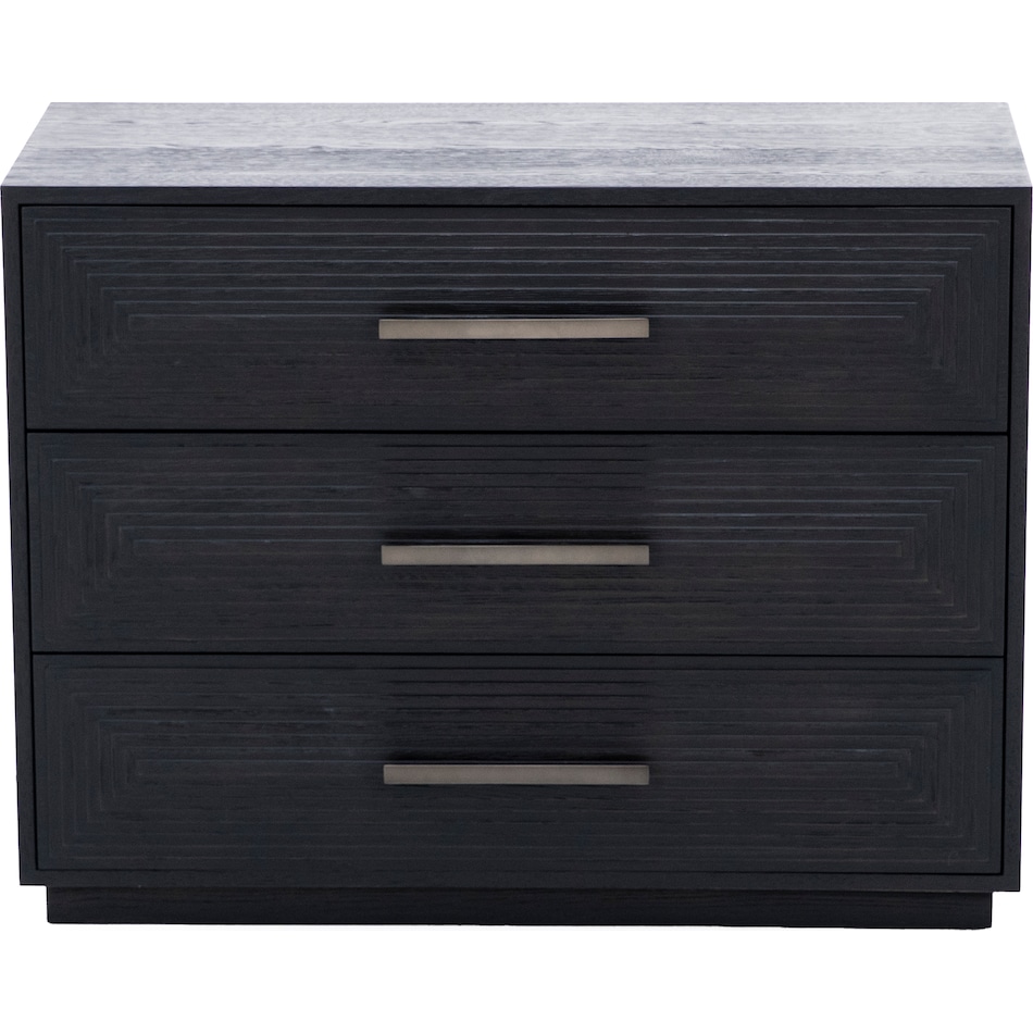 universal furniture international black three drawer   