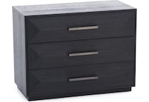universal furniture black three drawer   