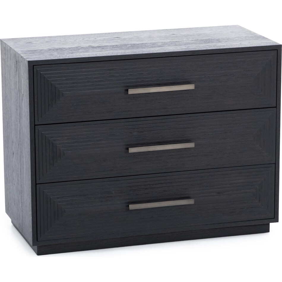 universal furniture black three drawer   