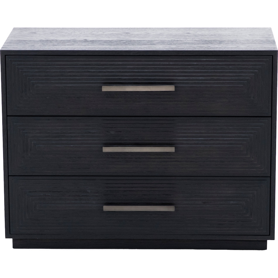 universal furniture black three drawer   