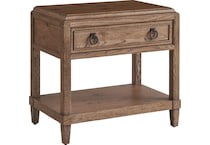 universal furniture brown single drawer   