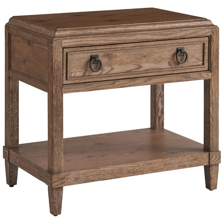 universal furniture brown single drawer   