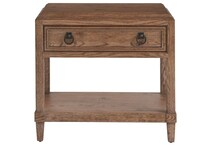 universal furniture brown single drawer   
