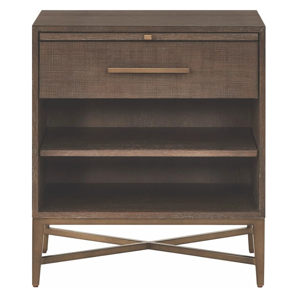 universal furniture brown single drawer   