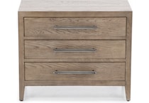 universal furniture brown three drawer   