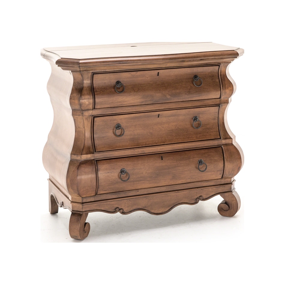 universal furniture brown three drawer   