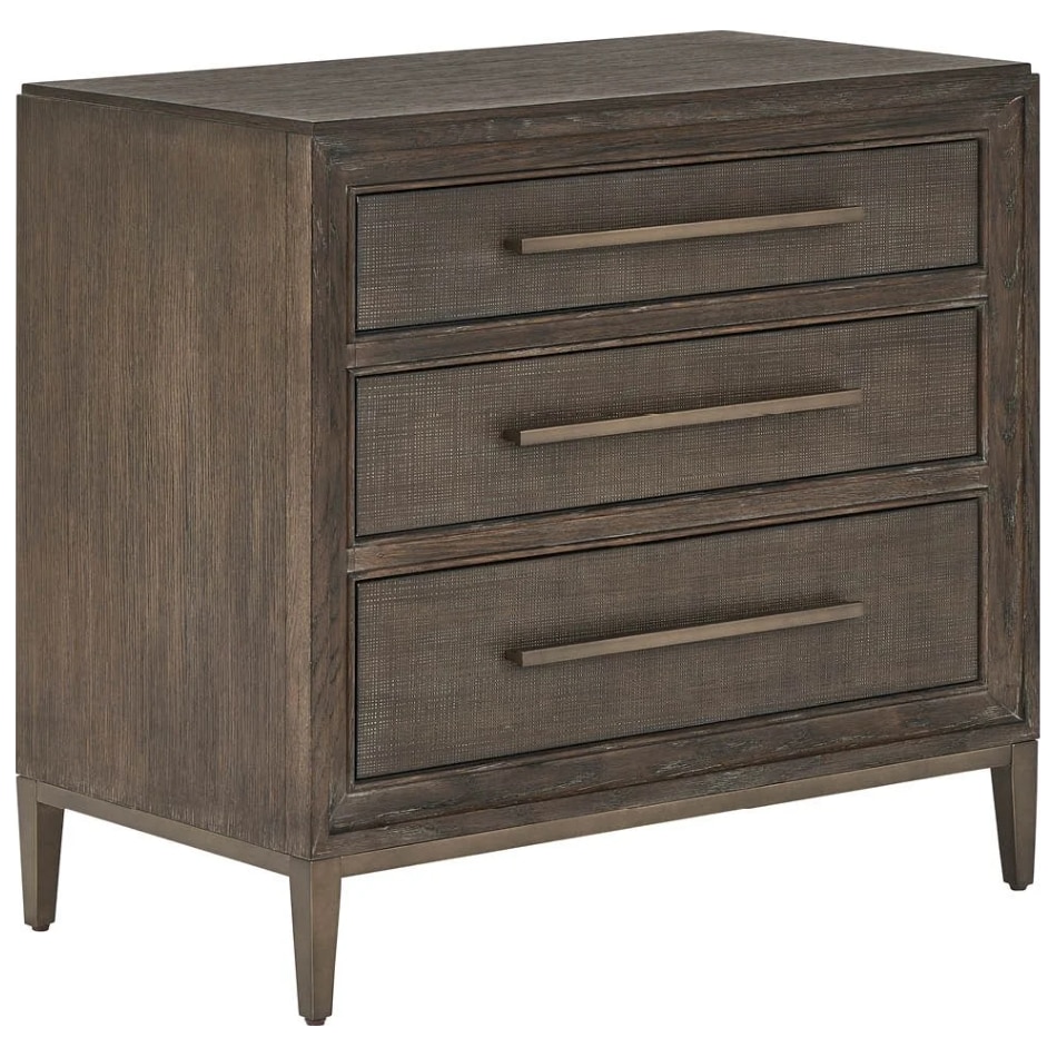universal furniture brown three drawer   