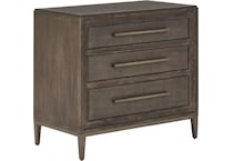 universal furniture brown three drawer   