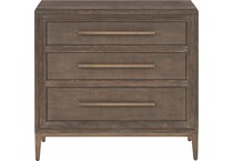 universal furniture brown three drawer   