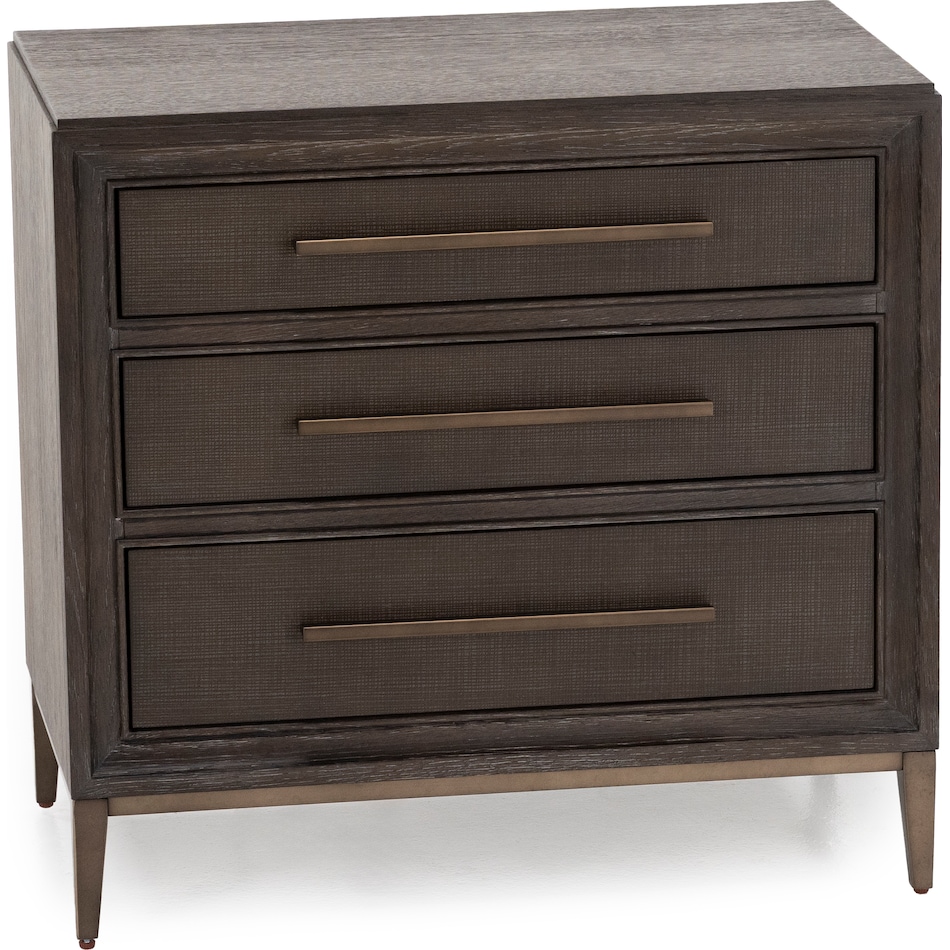 universal furniture brown three drawer   