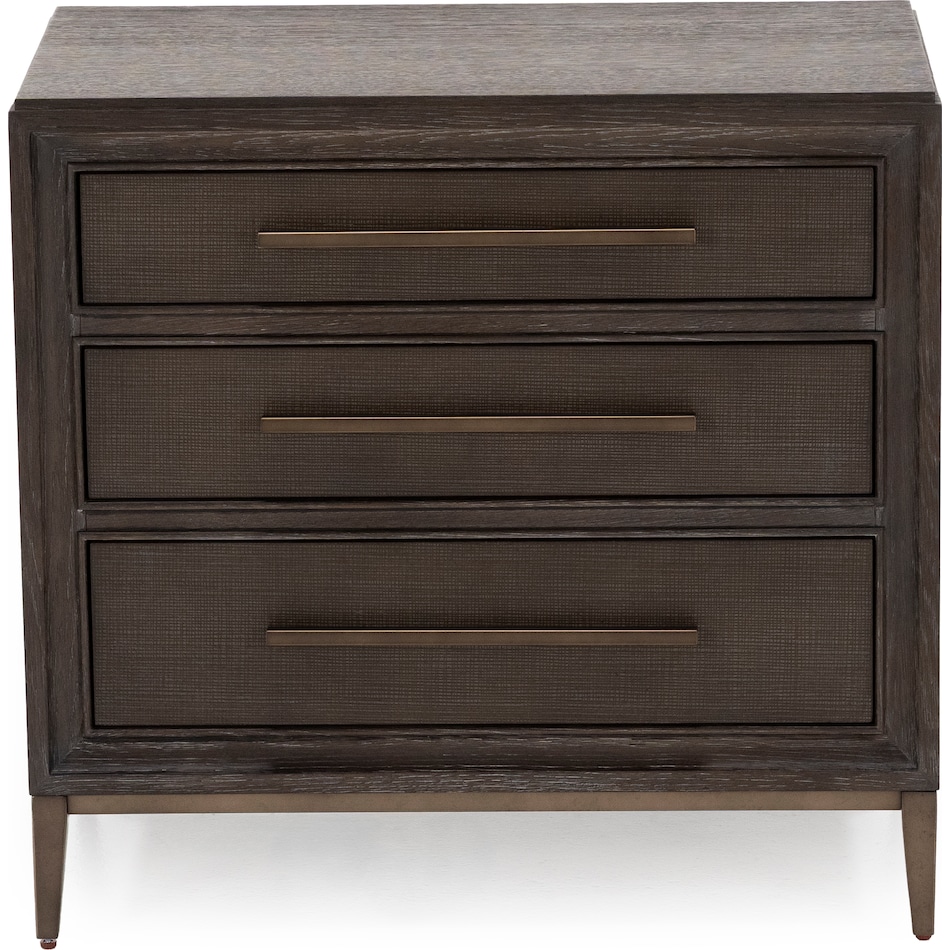 universal furniture brown three drawer   
