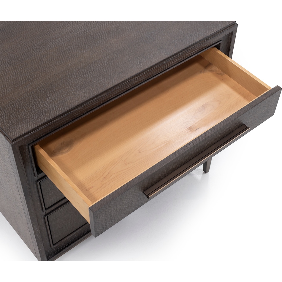 universal furniture brown three drawer   