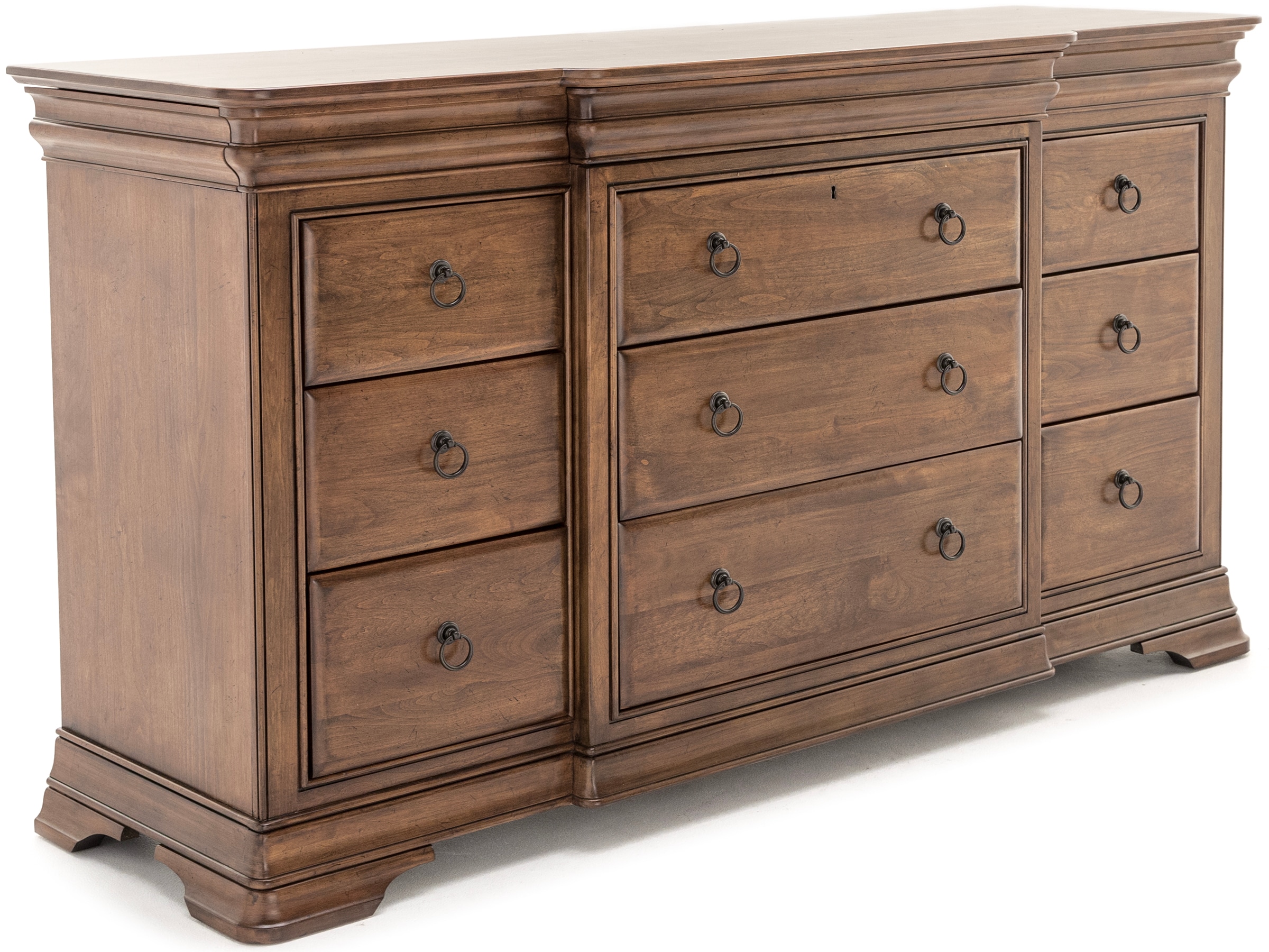 universal modern kennedy dresser Made Goods Kennedy Dresser 48" Black Vintage Faux Shagreen and Walnut Veneer CLAYTON GRAY HOME