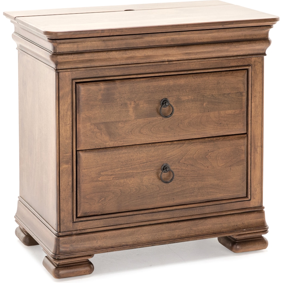 universal furniture brown two drawer   