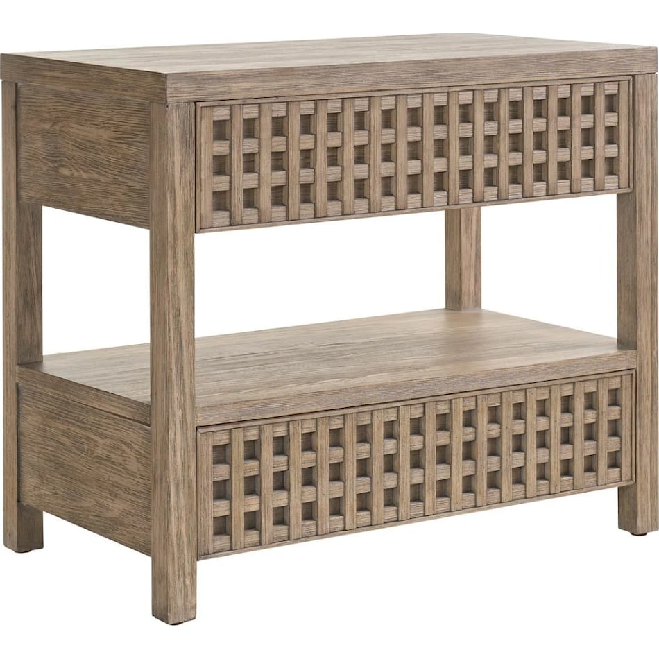 universal furniture brown two drawer   