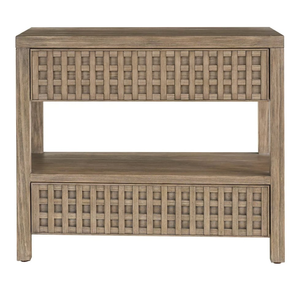 universal furniture brown two drawer   