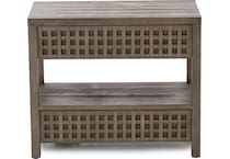 universal furniture brown two drawer   