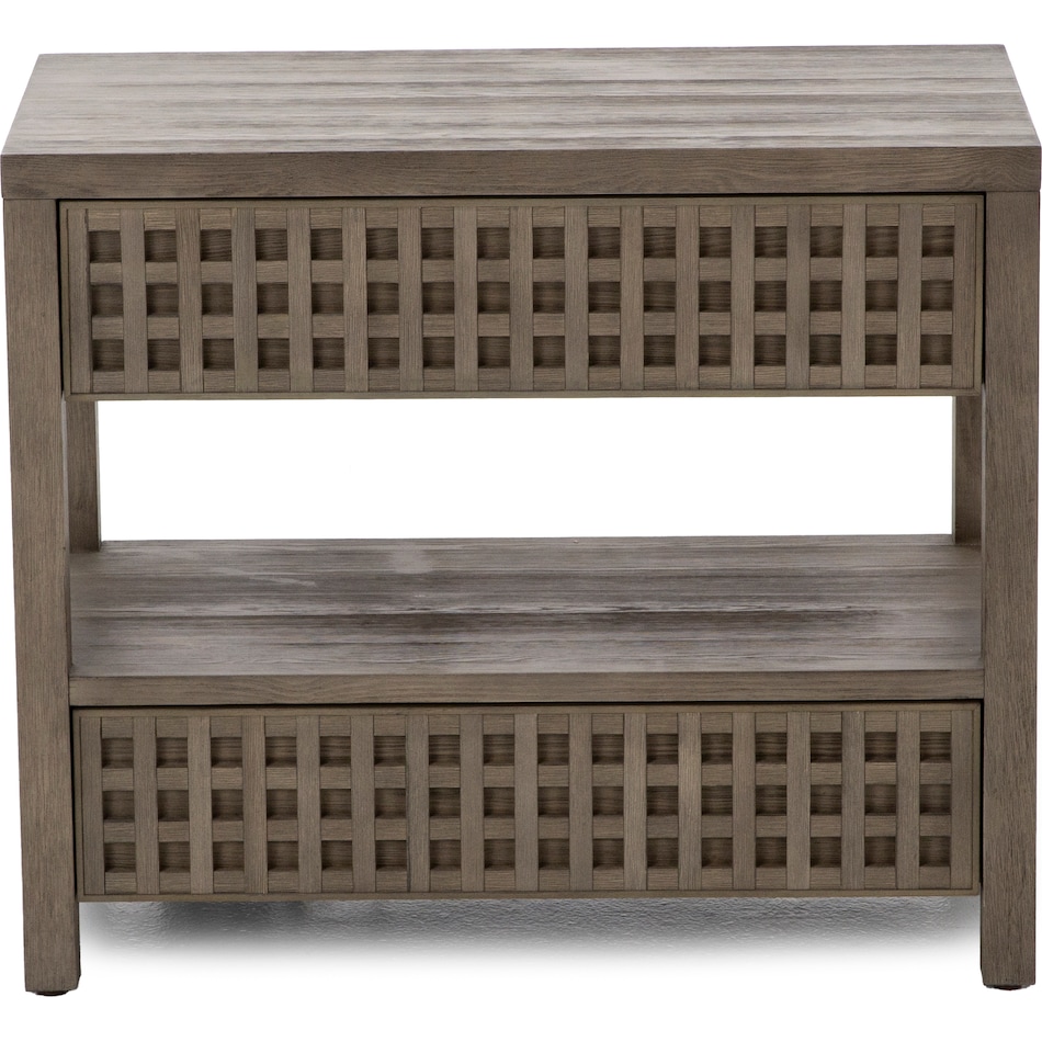 universal furniture brown two drawer   