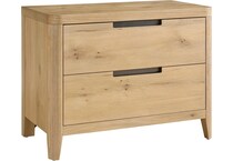 universal furniture brown two drawer   