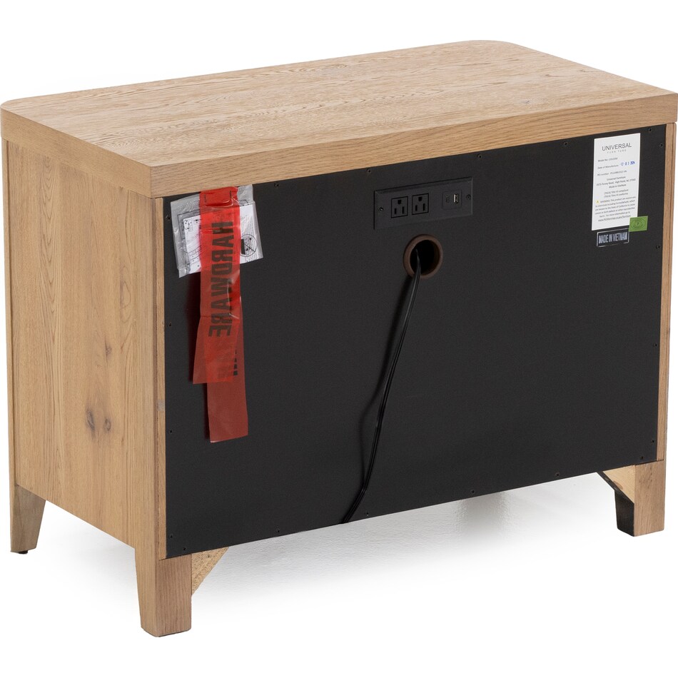 universal furniture brown two drawer   