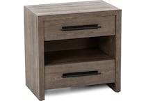 universal furniture brown two drawer   