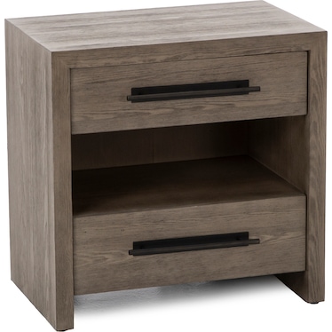 Powell 2 Drawer Nightstand In Warm Brown