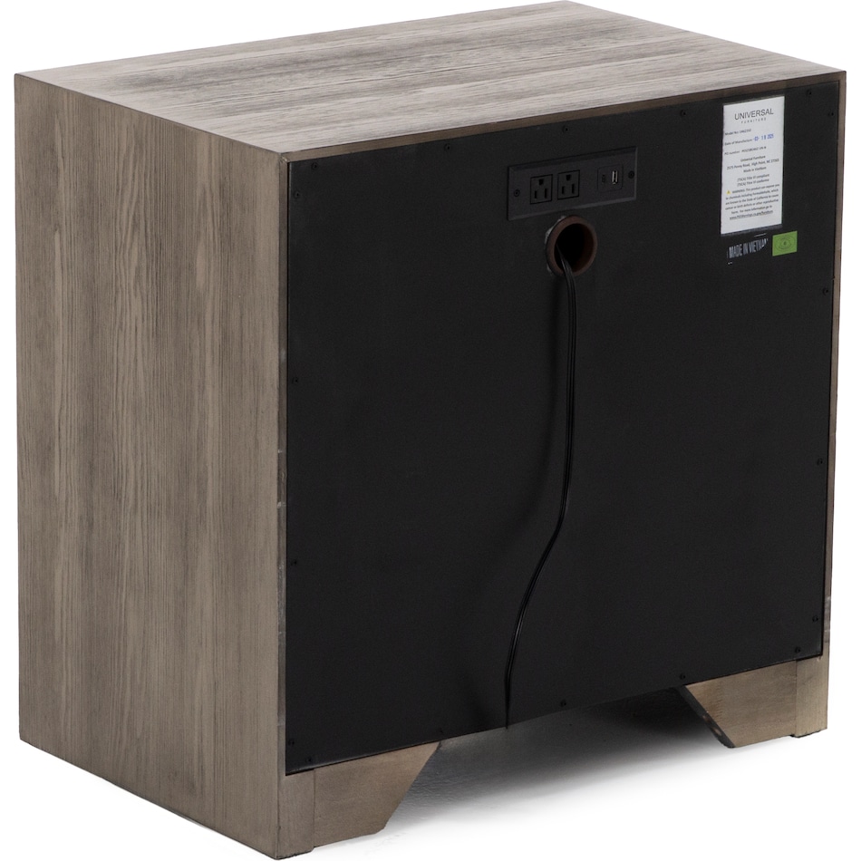universal furniture brown two drawer   