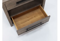 universal furniture brown two drawer   
