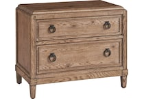 universal furniture brown two drawer   