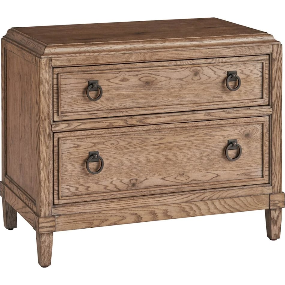 universal furniture brown two drawer   