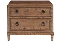 universal furniture brown two drawer   