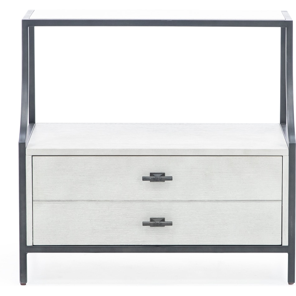 universal furniture grey two drawer   