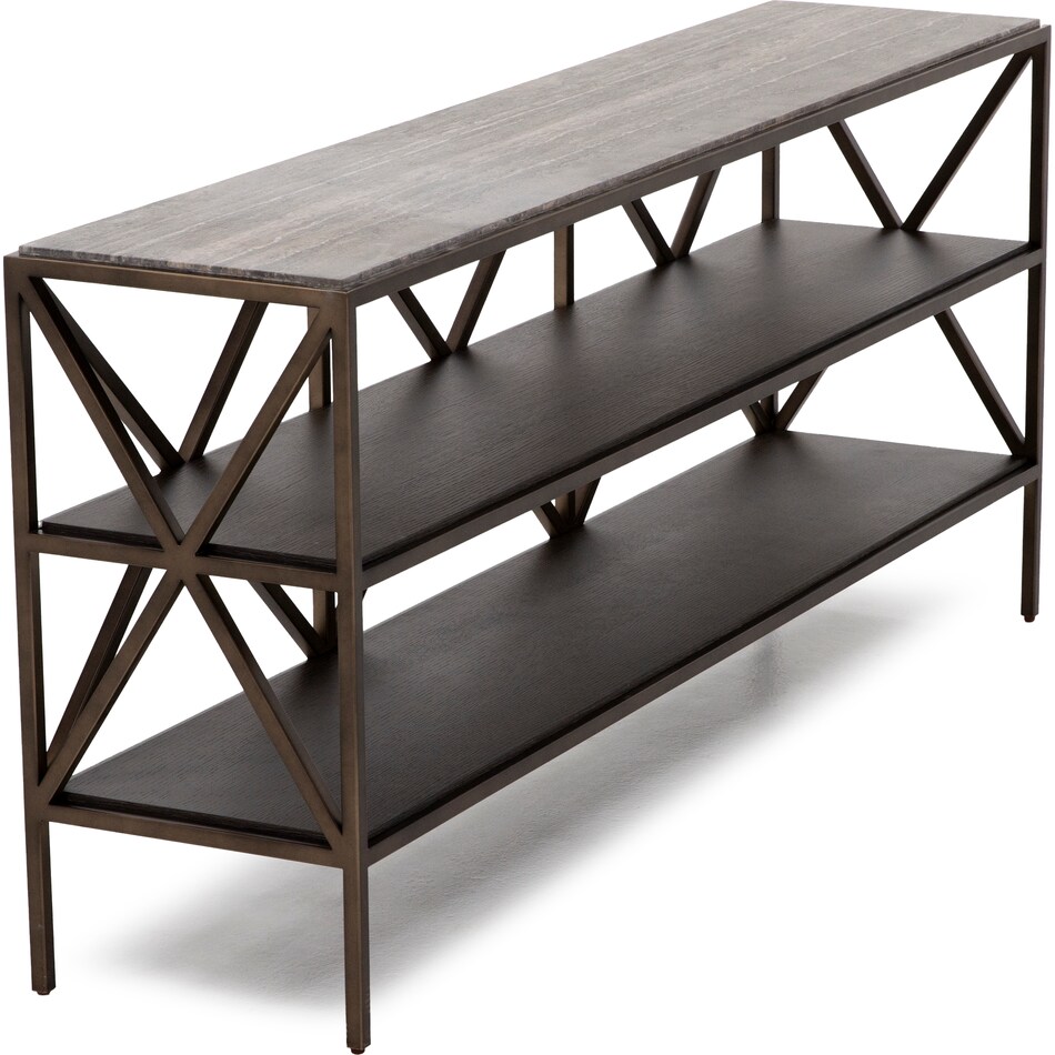 universal furniture travertine grey bookcase etergere brn  
