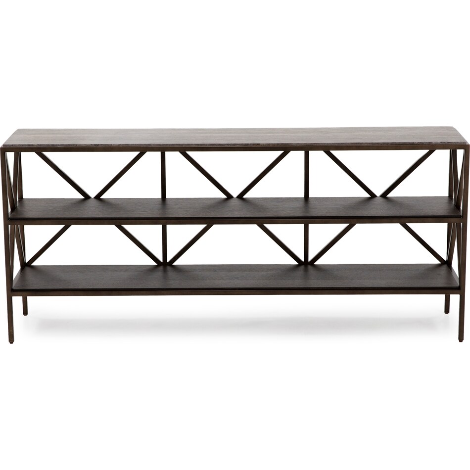 universal furniture travertine grey bookcase etergere brn  
