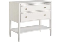 universal furniture white two drawer   