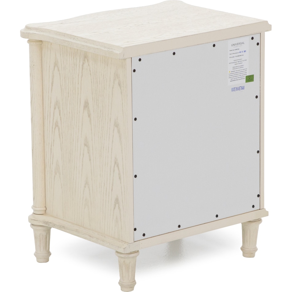 universal furniture white two drawer   