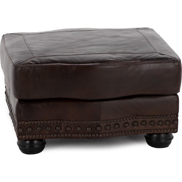 Alfred Leather Ottoman